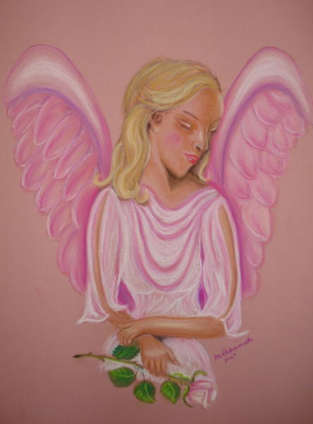 Pink Angel with Flower